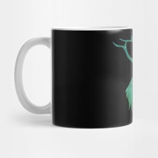 Green deer colorful landscape Mug